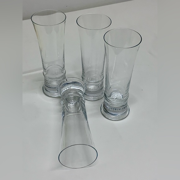 Set of Four 12 oz Frosted Etched Logo Pilsner Beer Glasses - Picture 12 of 16